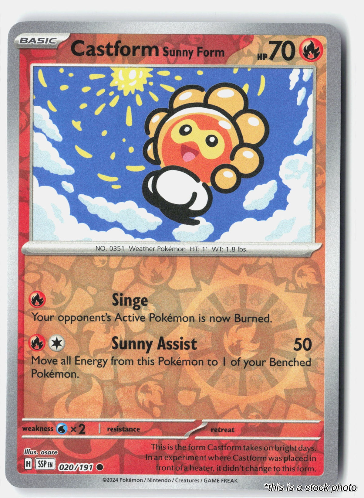 Castform Sunny Form - 020/191