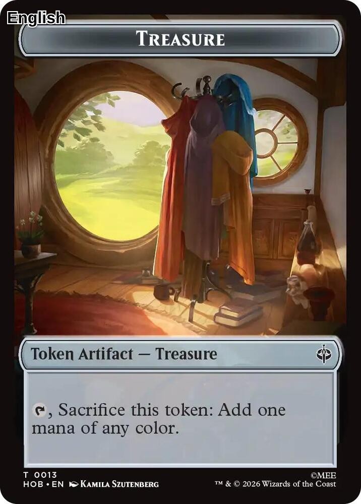 Elf // Treasure (0013) Double-Sided Token (Back)