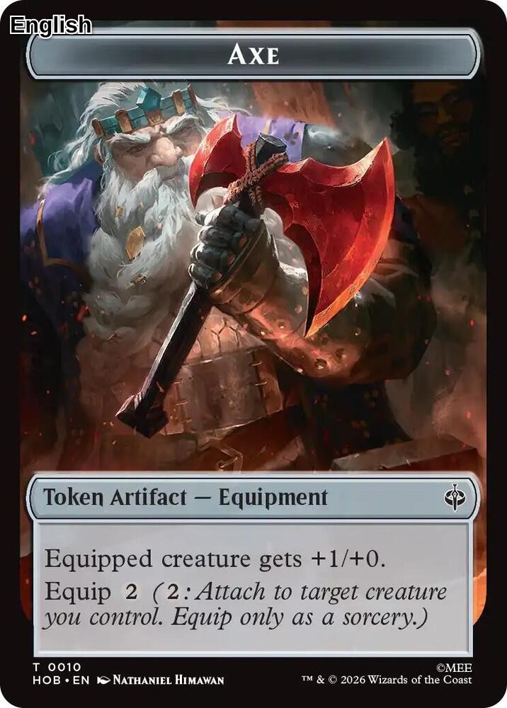 Bird Soldier // Axe Double-Sided Token (Back)