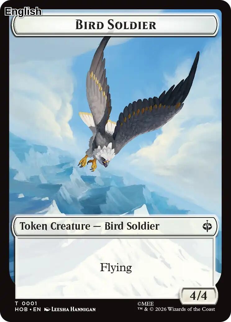 Bird Soldier // Axe Double-Sided Token