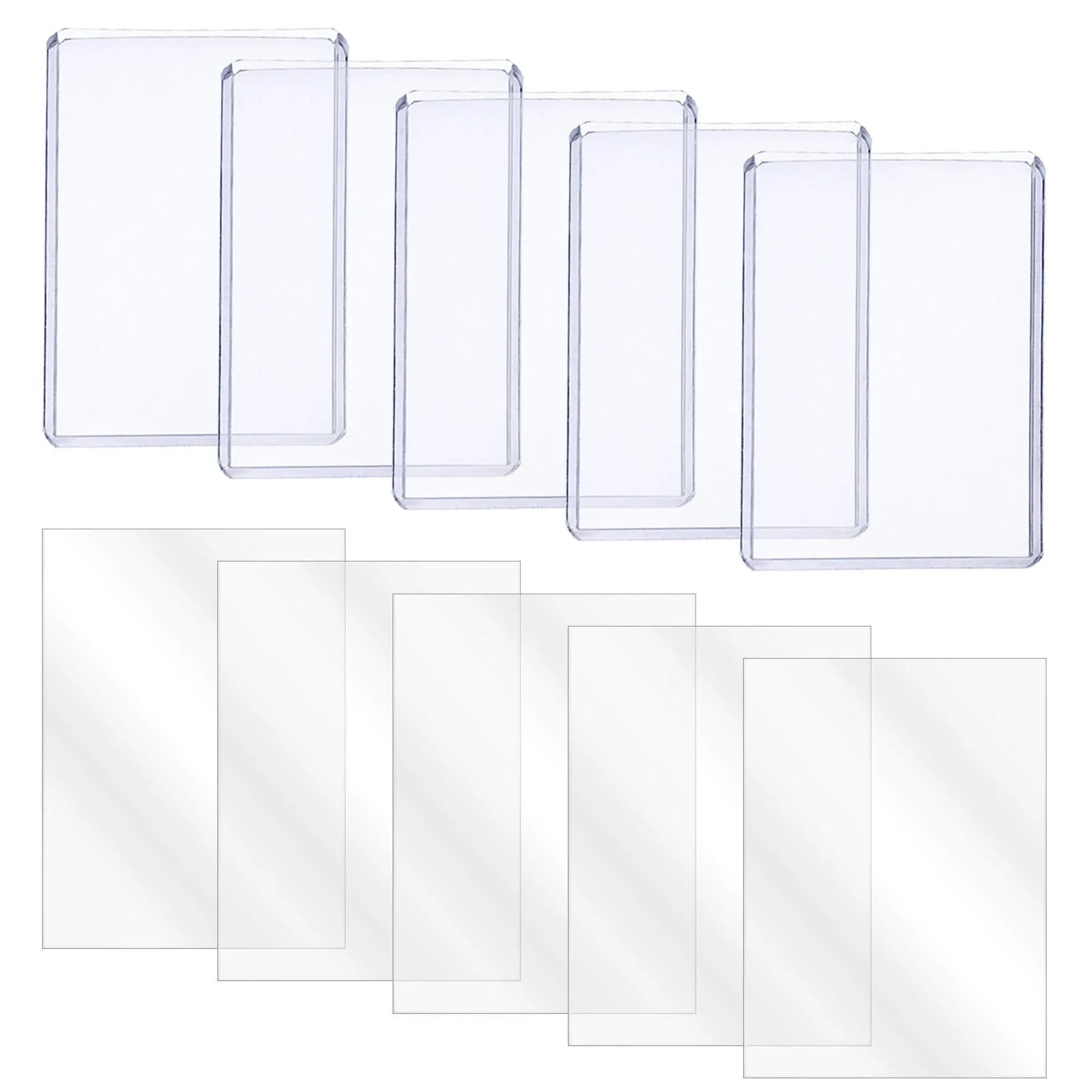 EVORETRO Top Loaders & Sleeves - Pack of 100 Toploaders 35PT & 100 Sleeves