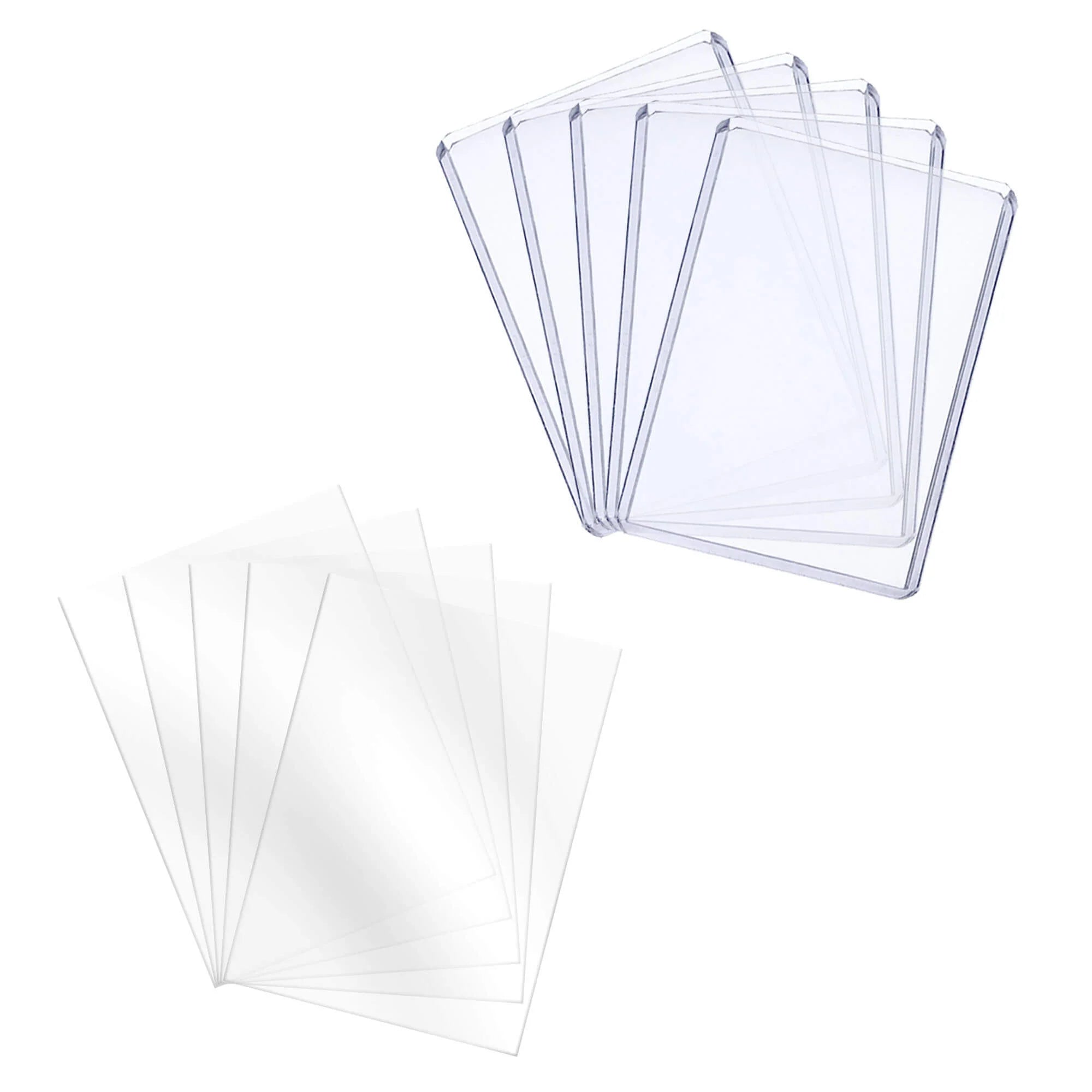 EVORETRO Top Loaders & Sleeves - Pack of 100 Toploaders 35PT & 100 Sleeves