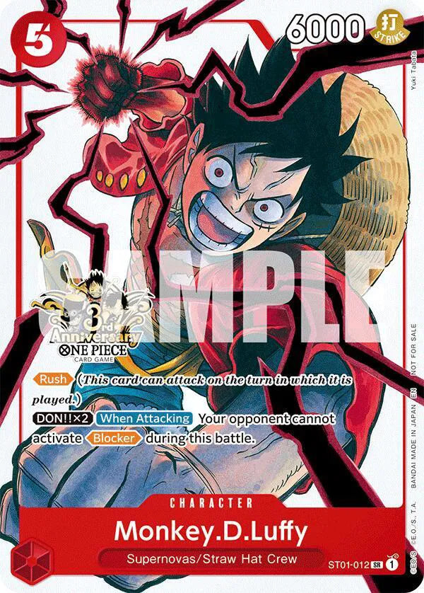 Monkey.D.Luffy - ST01-012 (3rd Anniversary Tournament 3 Brothers Pack)